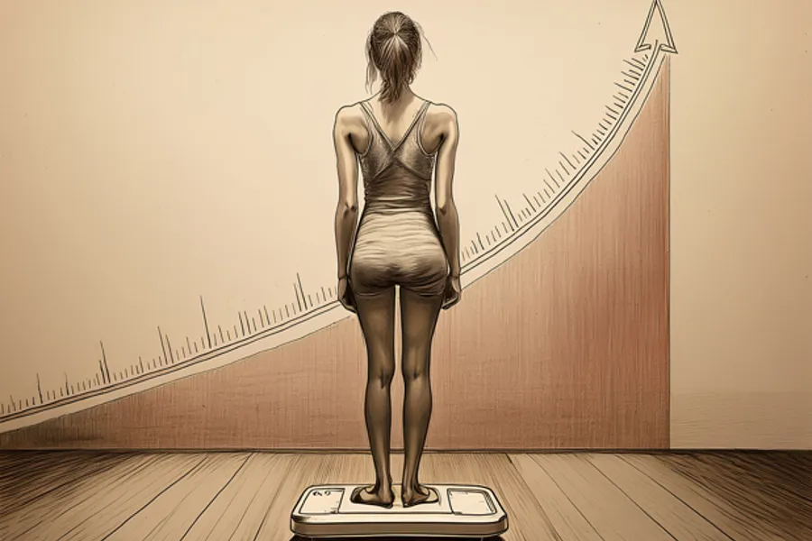 En kvinne som står på en plattform