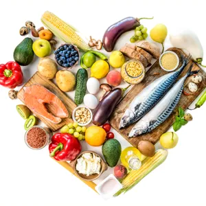 Matvarer formet som et hjerte