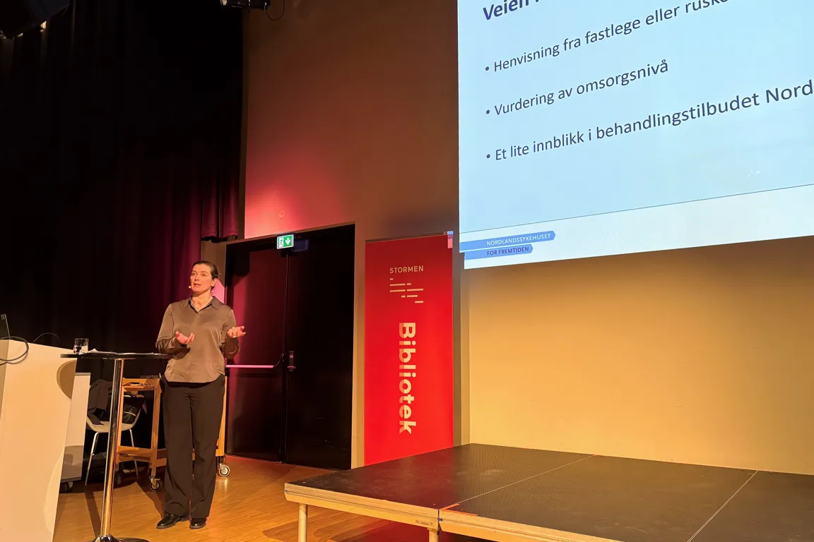 En person som holder en presentasjon