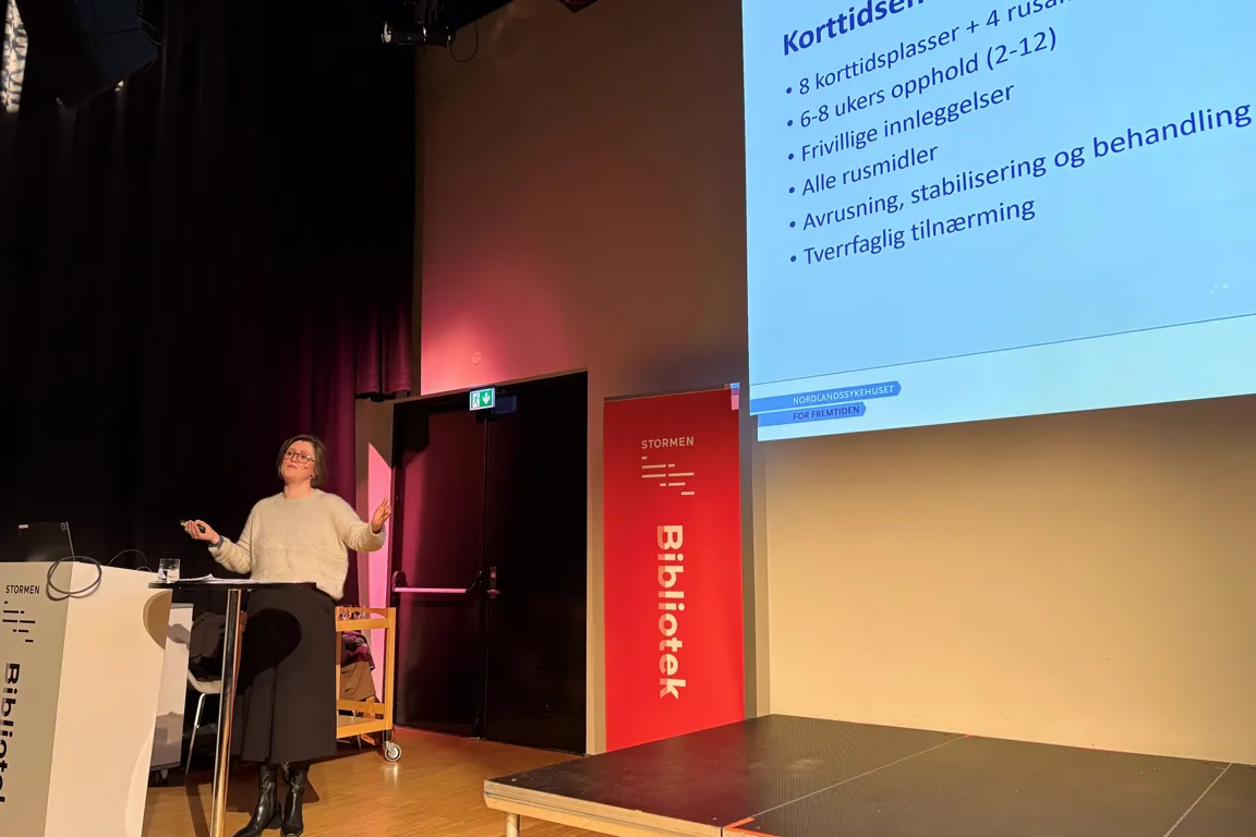 En person som holder en presentasjon