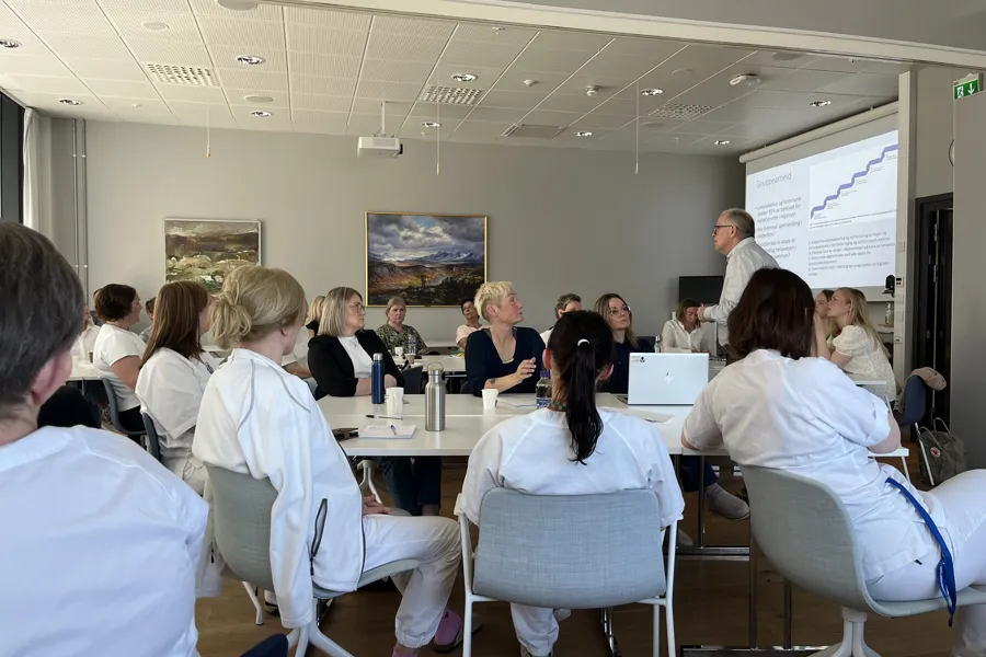 En gruppe mennesker som sitter rundt et bord