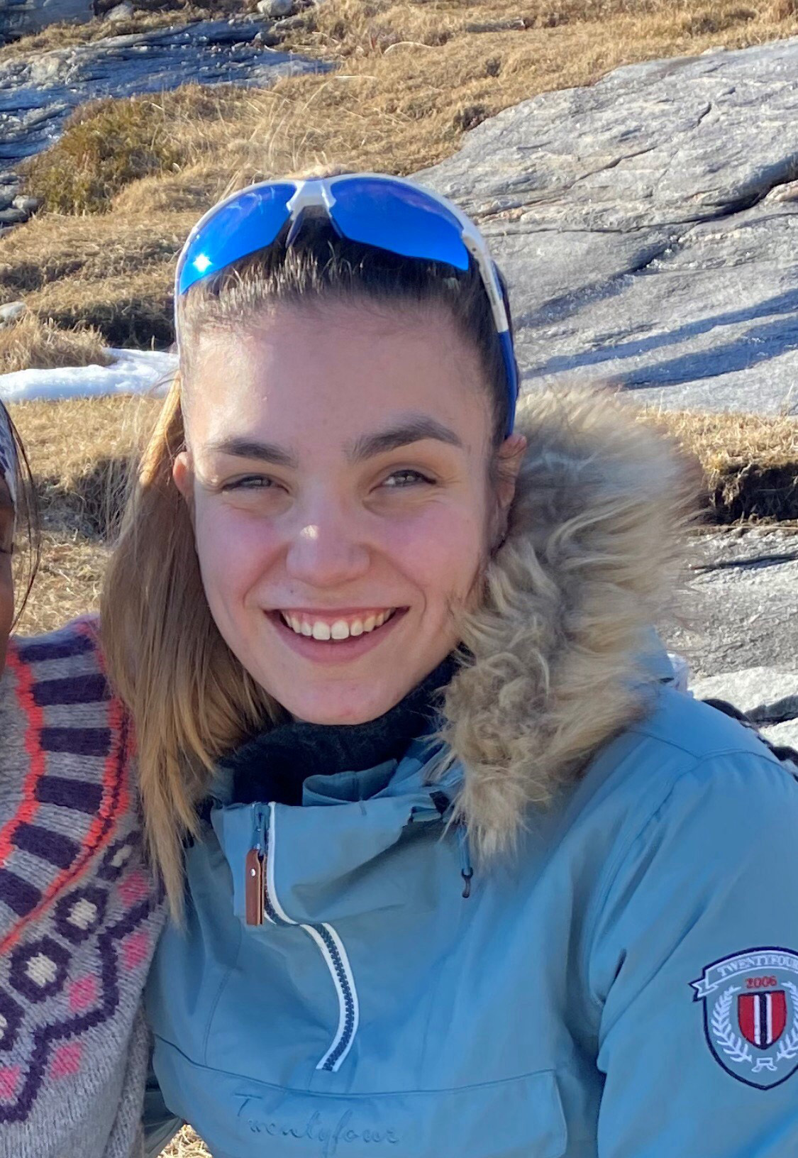 En person som tar en selfie