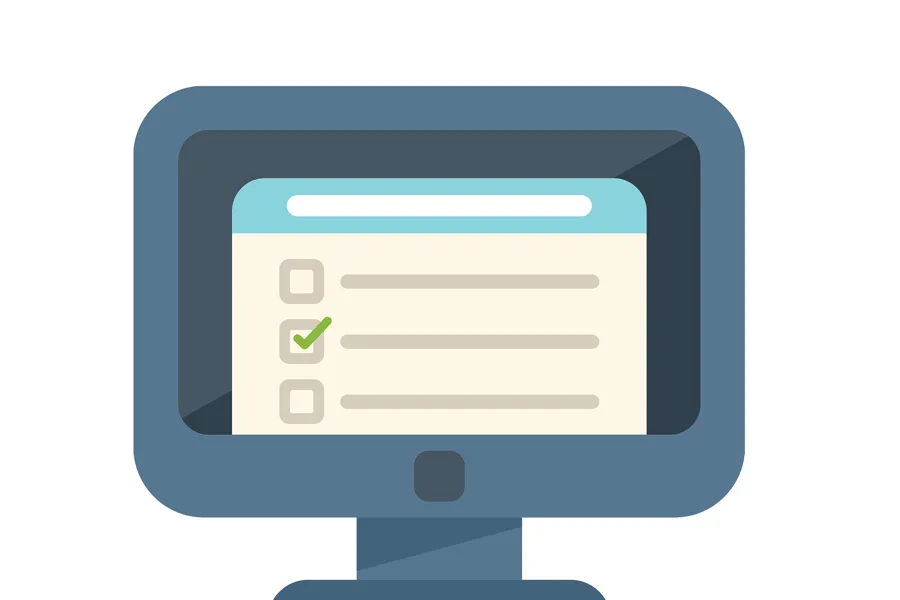 Illustrasjon av en pc-skjerm