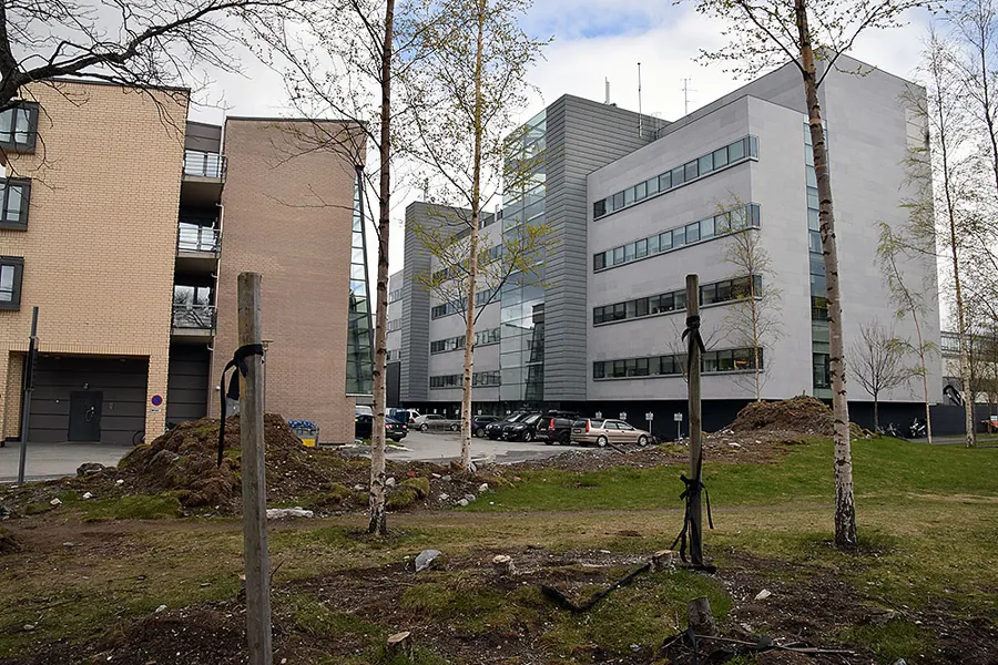 O-fløya sett fra krysset Biskop Kroghs gate/Parkveien