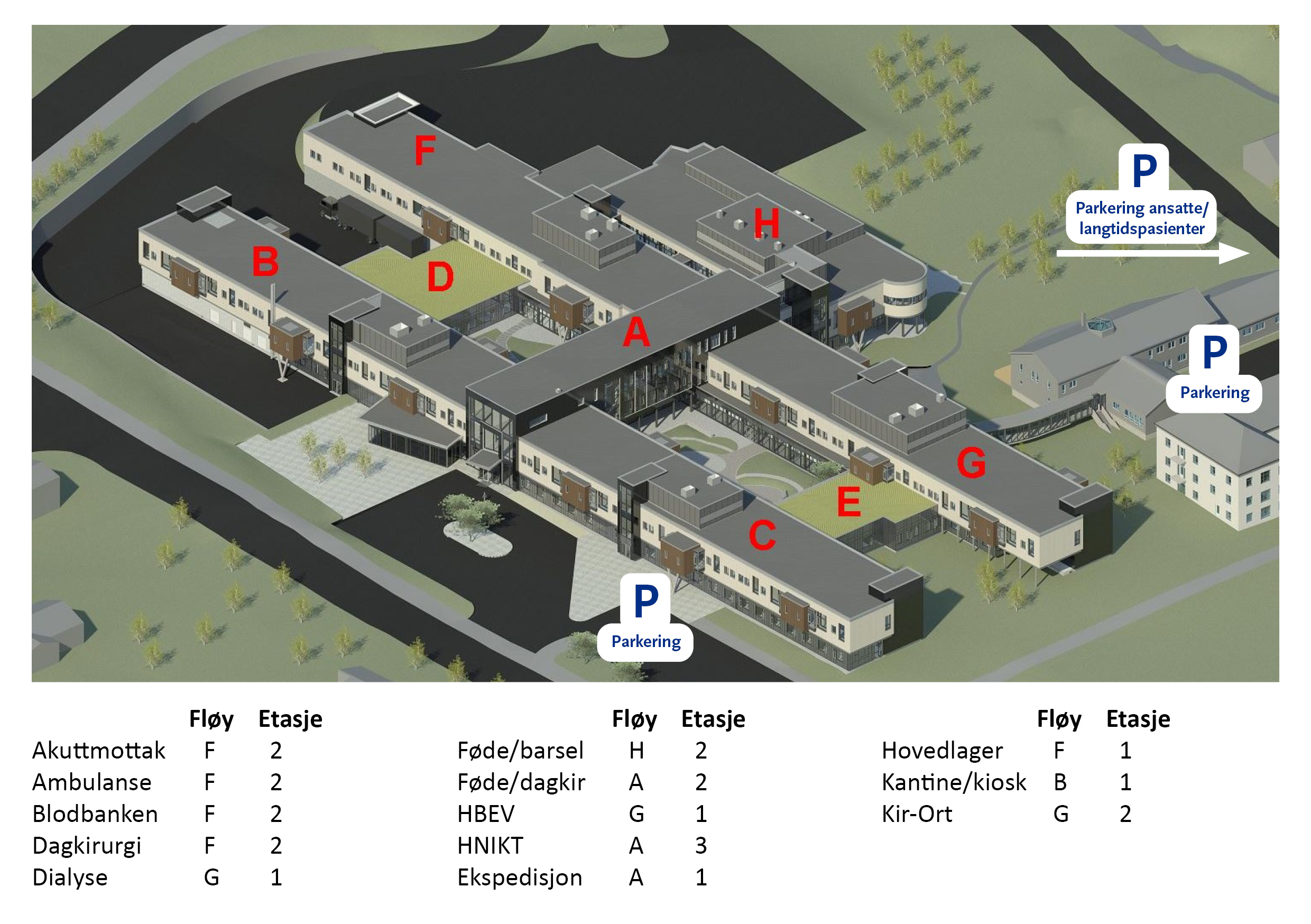 Kart over bygninger og vei
