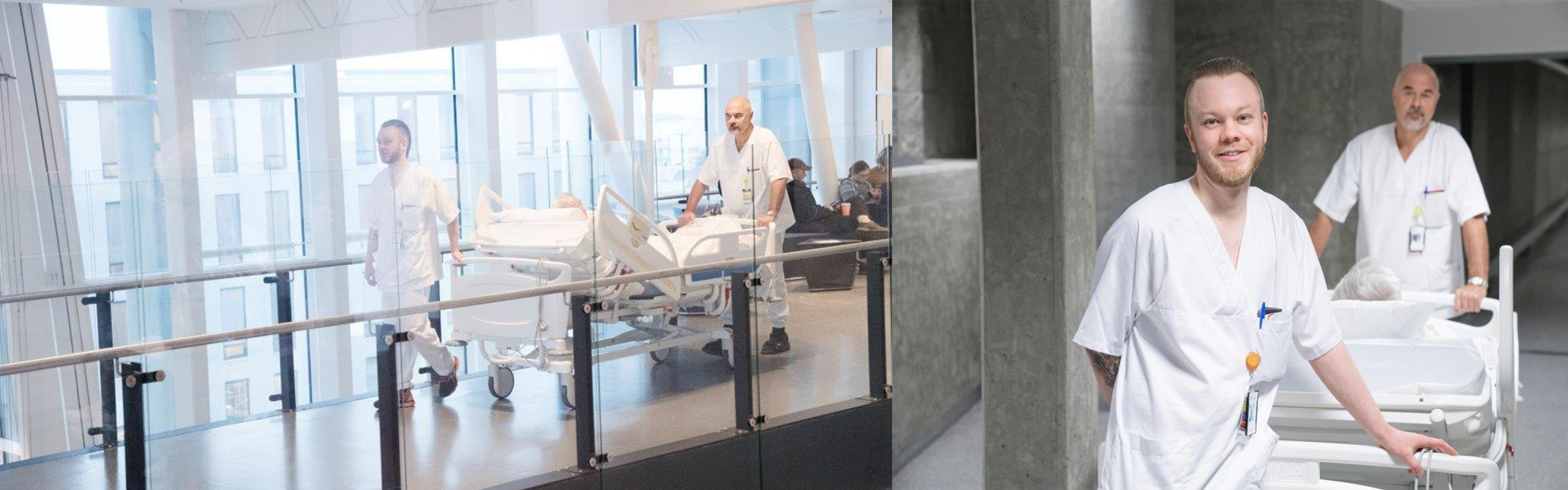 En gruppe mennesker i hvite labfrakker