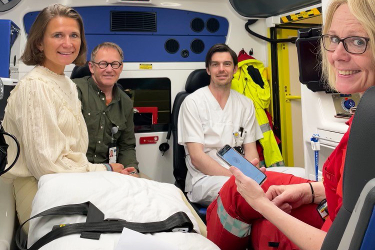 Innsiden av en ambulanse