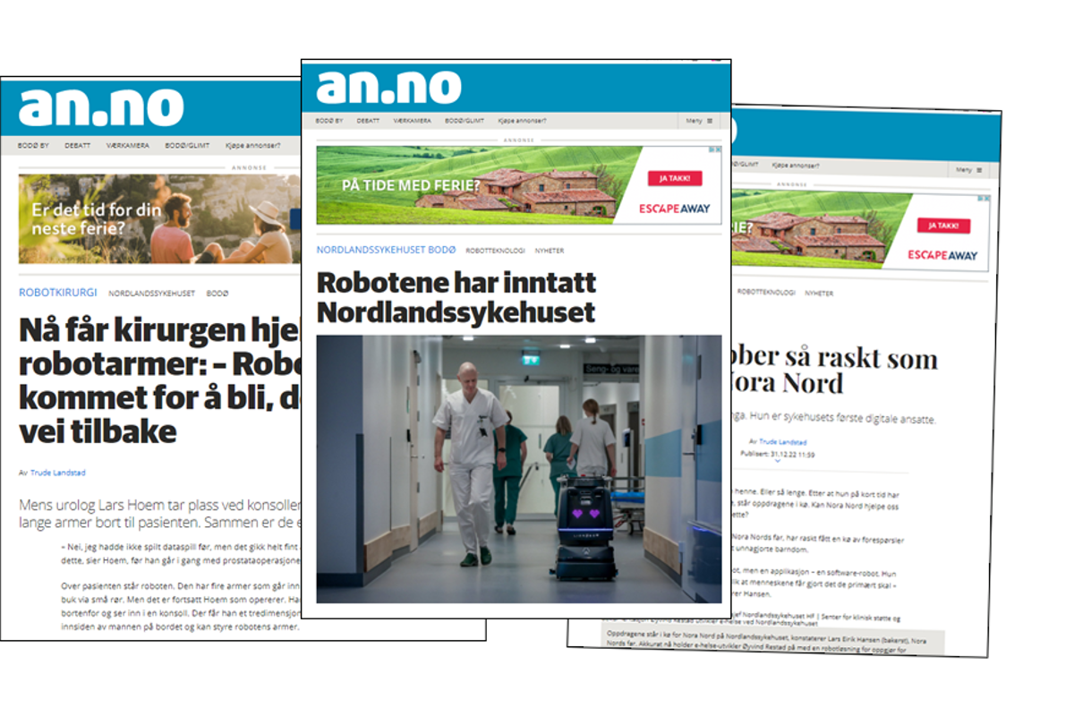 Tre avisforsider i en collage