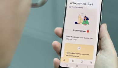 Appen Kaiku Health sier Velkommen Kari